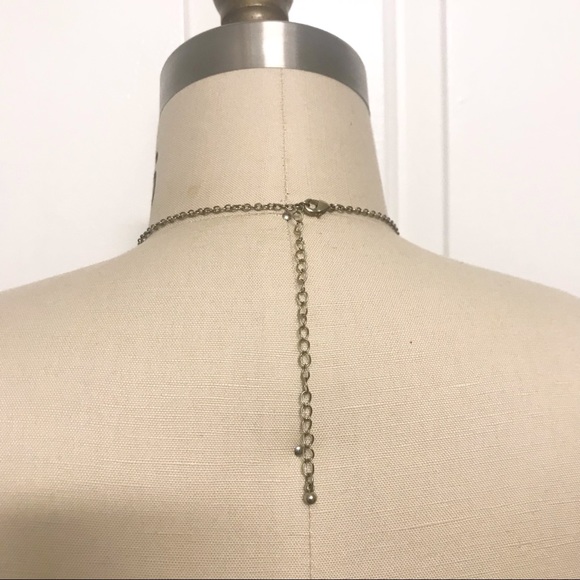 Long Chain Champagne Sparkle Butterfly Charm Necklace - Picture 5 of 7